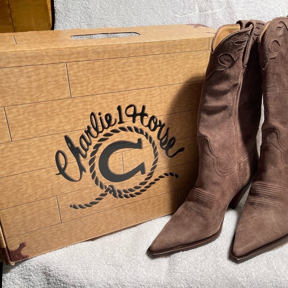 NEW! Charlie 1 Horse Lucchese Heeled Boot 7B - Picture 2 of 13